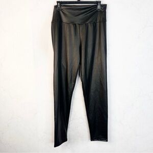 [Imagenation] Black Faux Leather Leggings